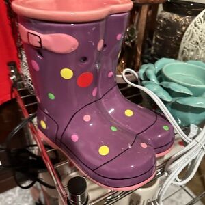 Scentsy Purple Polka Dot Rain Boot Warmer